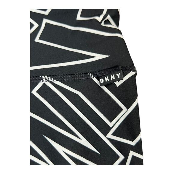 DKNY Sport sz XS Logo Leggings Active Running Stretch - Picture 2 of 5